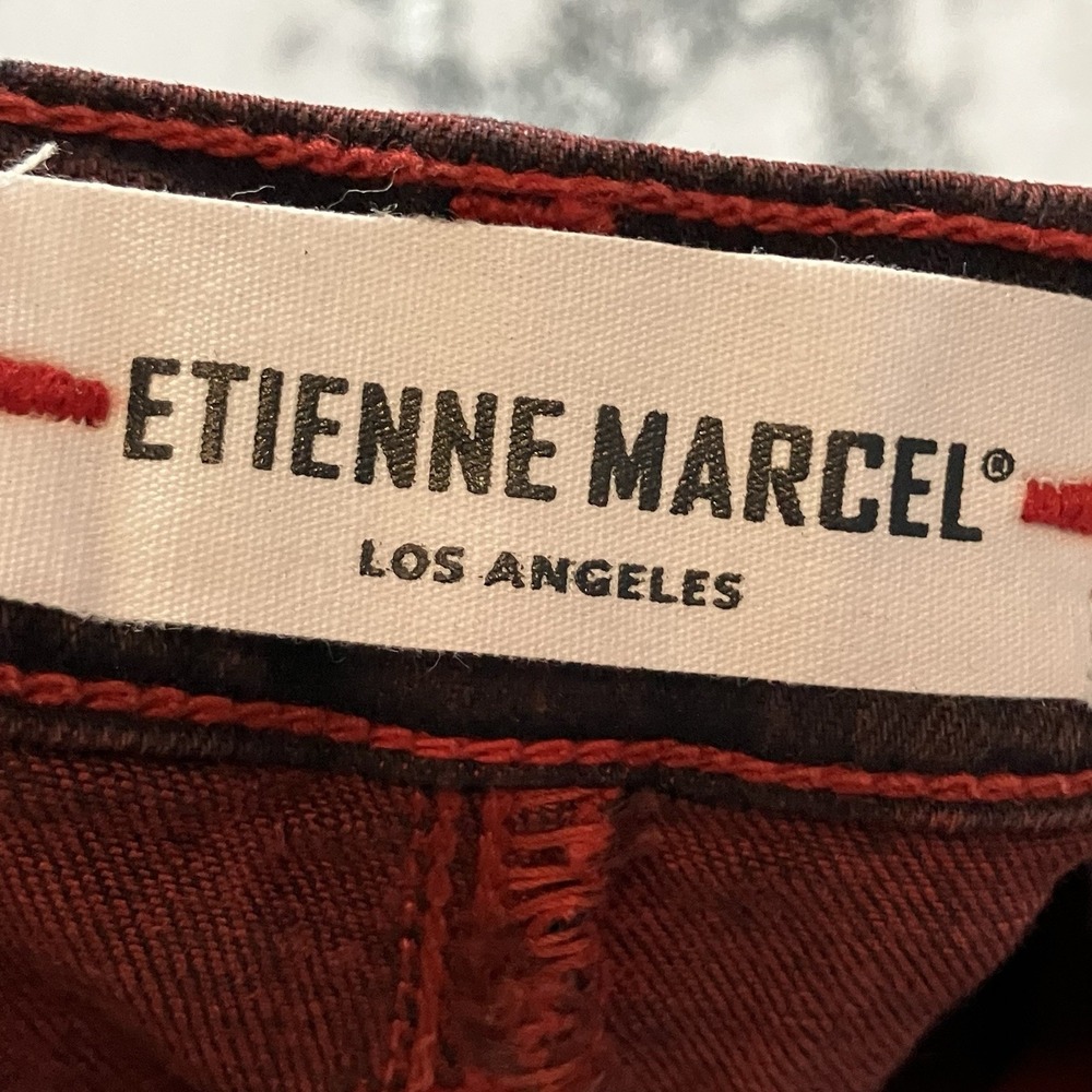Étienne Marcel Roos Skinny Jeans‎ Womens Sz 24 With Red Star Graphic Print - Picture 7 of 10
